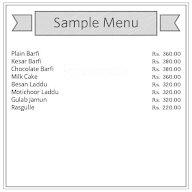 Gulab Sweets menu 1