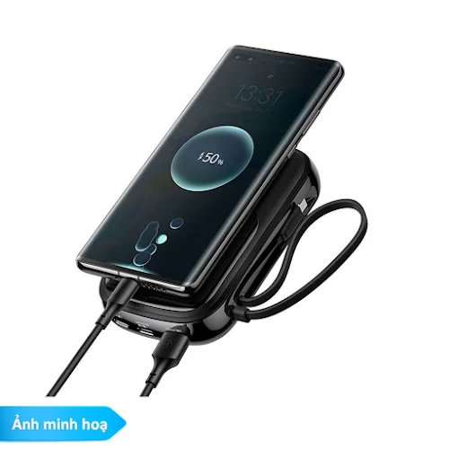 Pin sạc dự phòng sạc nhanh Baseus Qpow Digital Display 20000mAh (With IP Cable) (LVA003-IP-BK)