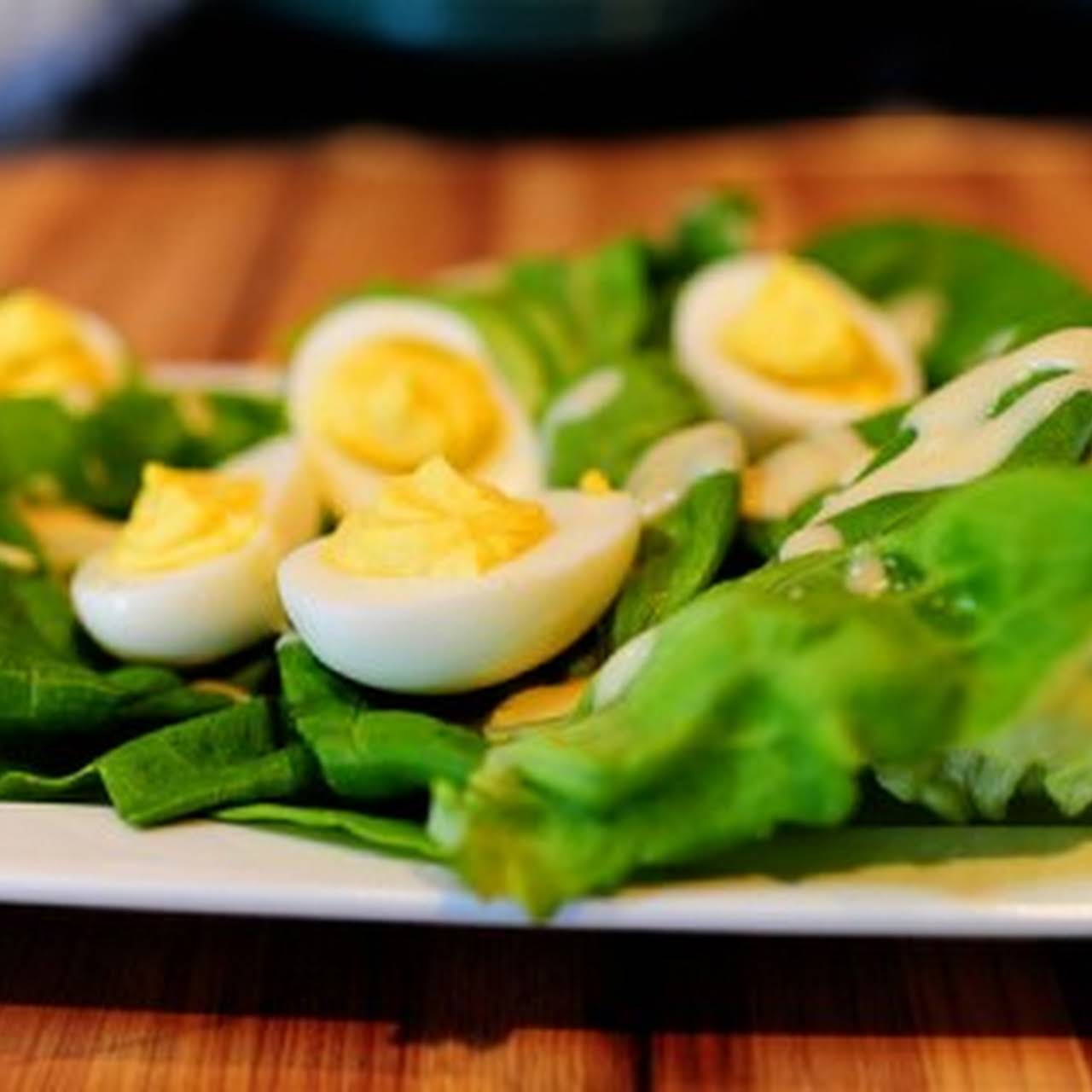 Deviled Eggs  all but a Nest of Butter Lettuce  in the same way as Honey Mustard Dressing