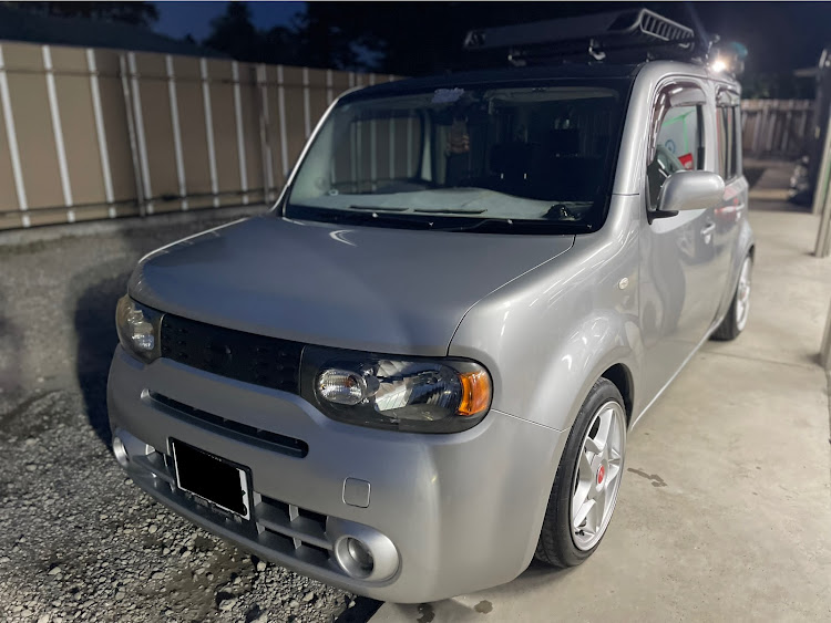 キューブのルーフキャリアがよく似合う(´∀｀)・Z12キューブカスタム・デッドニング・暑い、、暑いぞおおお！！・愛車の表情に関するカスタム事例の投稿画像1枚目