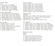 Quarter N Half menu 1