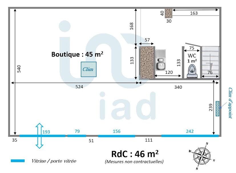 Vente locaux professionnels  94 m² à Maurepas (78310), 79 900 €