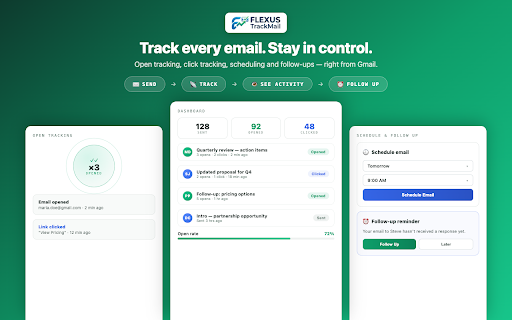 Flexus TrackMail – Free Email Tracker for Gmail screenshot 5