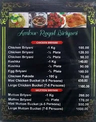 Ambur Royal Biriyani menu 1