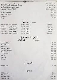 Cocks Town menu 1