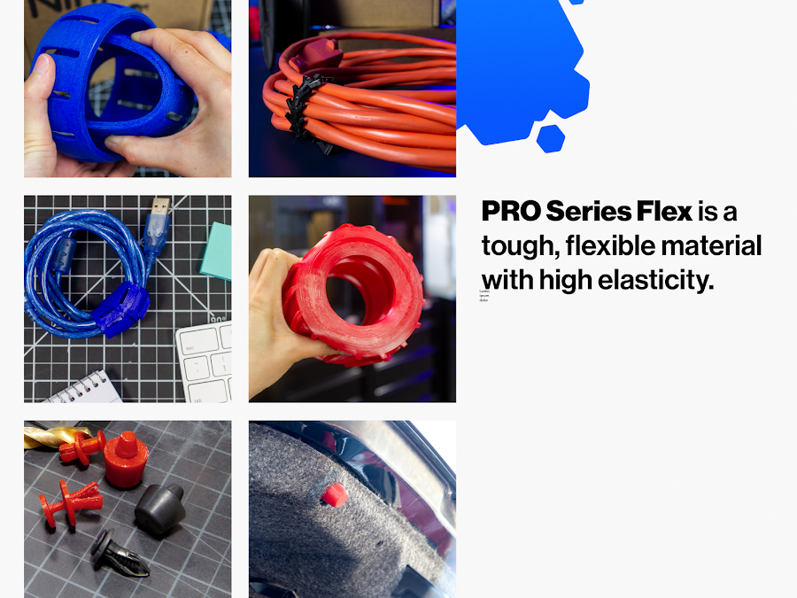 White PRO Series Flex - 1.75mm Flexible TPE (0.5kg)