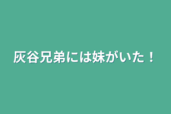 灰谷兄弟には妹がいた！