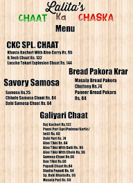 Lalita's Chat Ka Chaska menu 2