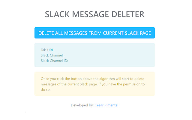 Slack Message Deleter chrome extension