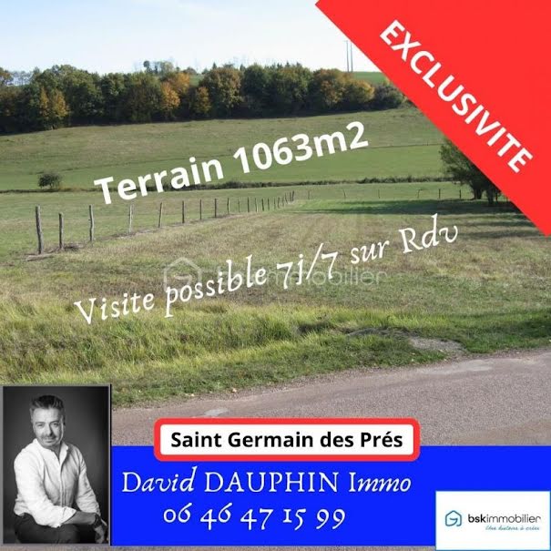 Vente terrain  1063 m² à Saint-germain-des-pres (45220), 29 000 €