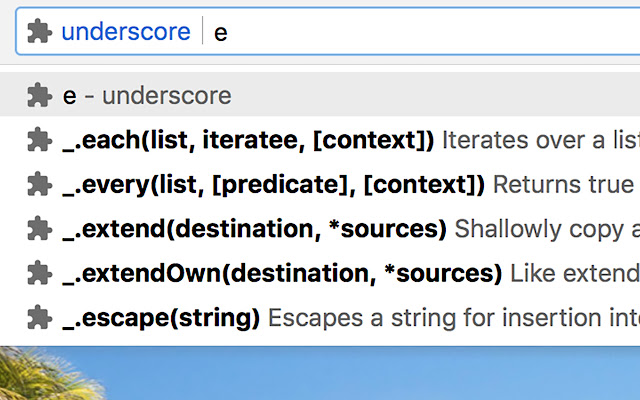 underscore chrome extension