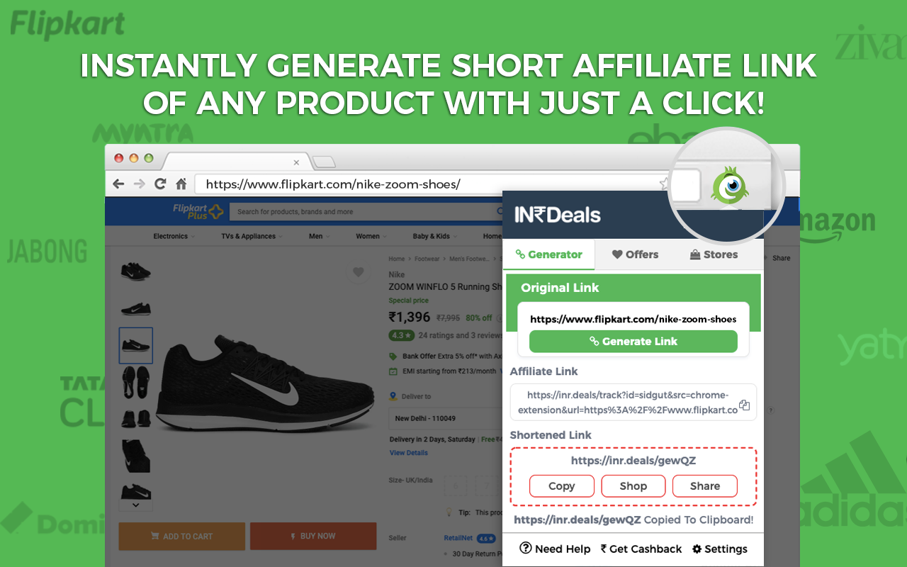 Automatic Affiliate Link & Cashback Generator Preview image 4