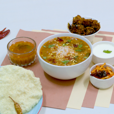 Rasam Rice And Chicken Masala Fry Rice Bowl