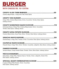 Boss Burger menu 1