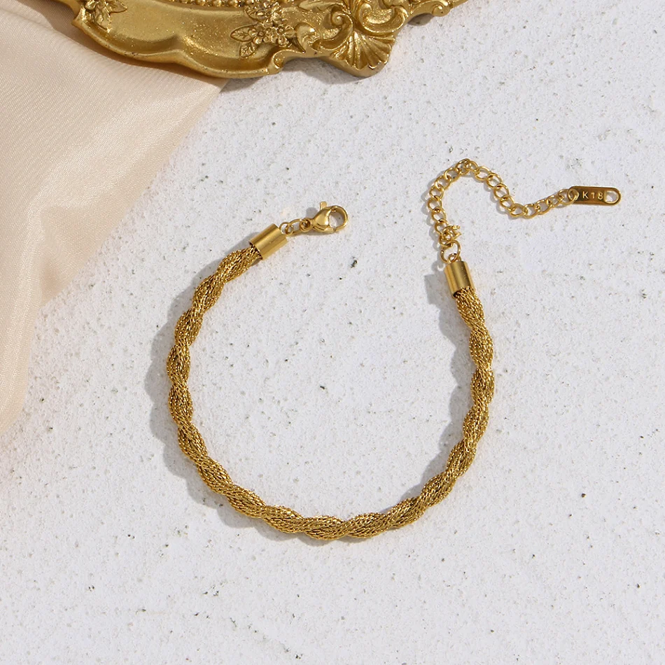 Trendy Temperamental Minority Design Fine Mesh String Braided Rope Bracelet Necklace, stylish everyday wear, unique char