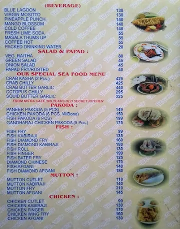 Mitra Cafe menu 