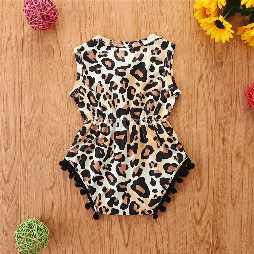 Combinaison d'été léopard, mignonne sans manches, rompers triangle boule, parfaite pour l'été, confortable, légère et stylée, idéale pour vos journées.