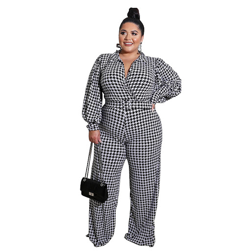 Title 3, Womens Printed Puff Sleeve Jumpsuit, Loose Fit
