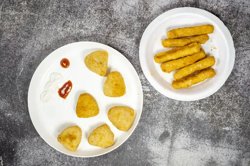 Chicken Cheese Burger With Supreme Chicken Nuggets