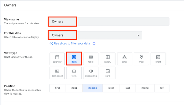 更新が表示されている [Owners] ビュー