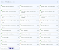 The Dessert Zone menu 2