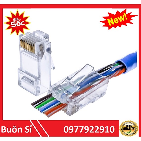 Hạt Mạng Xuyên Thấu Rj45_Đầu Bấm Mạng Xuyên Thấu