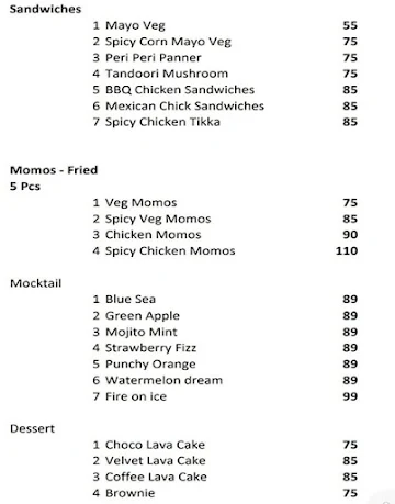 Aishu's Kitchen menu 