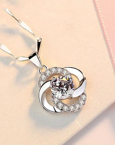 Four-leaf clover necklace female cl - 2