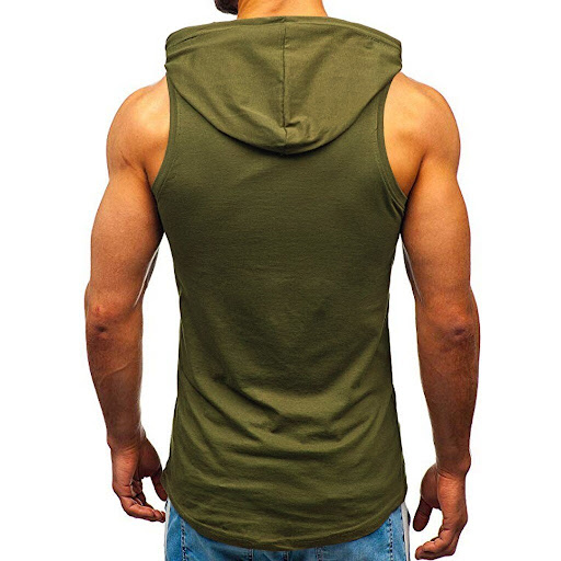 Title 11, Mens Sleeveless Vest Letter Printed Hoodie Spo...