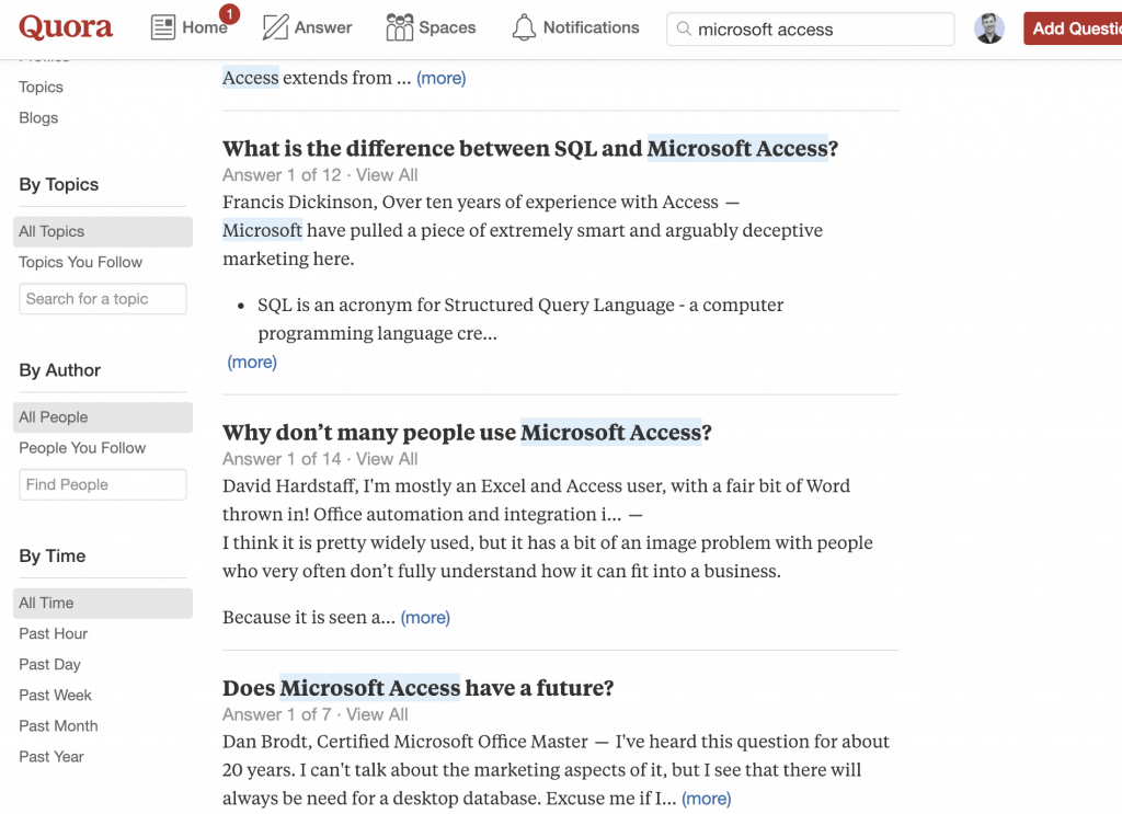 Using Quora for Research