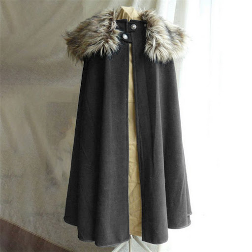Title 3, Renaissance fur collar cloak for stylish and wa...