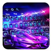 Neon Racing Sports Car Keyboard  Icon