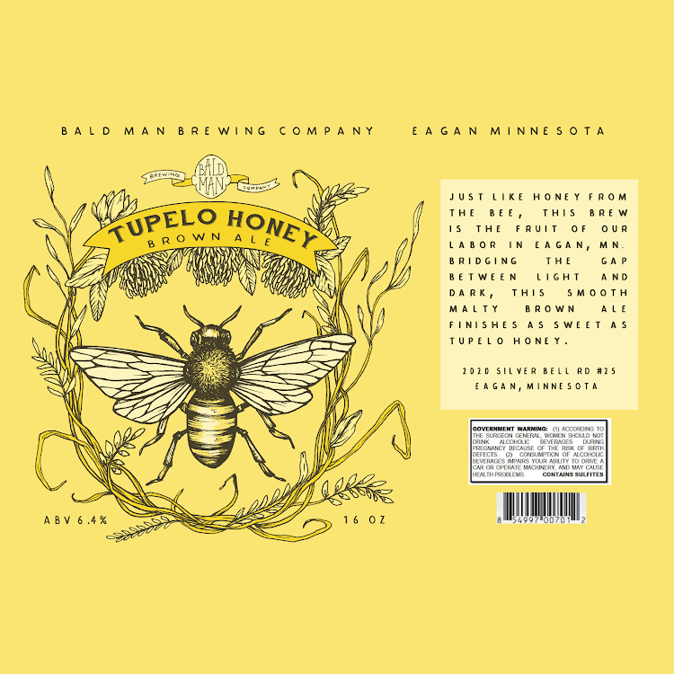 Logo of Bald Man Tupelo Honey Brown Ale