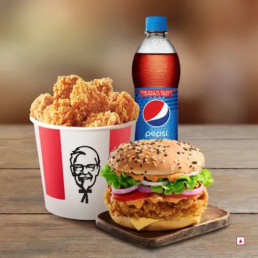 Zinger Pro Burger & Popcorn Meal