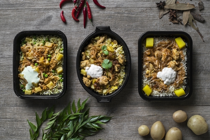 From left: Chicken biryani from Pick n Pay, Woolworths and Checkers.