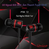 Unico A+Tai Nghe Ptm T2 Gaming Có Dây Nhét Tai Chơi Game Bass Mạnh Chống Ồn Có Mic Cho Pc Và Các Dòng Điện Thoại