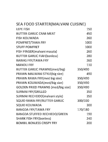 Lalit Bhel Puri menu 