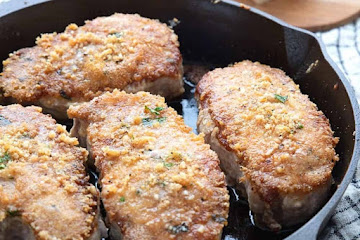Keto Parmesan Crusted Pork Chops