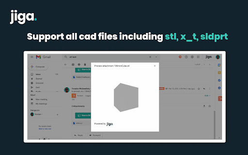 Jiga 3D CAD Viewer for Gmail