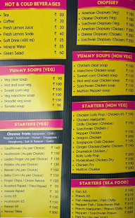 Yummy Restaurant menu 1