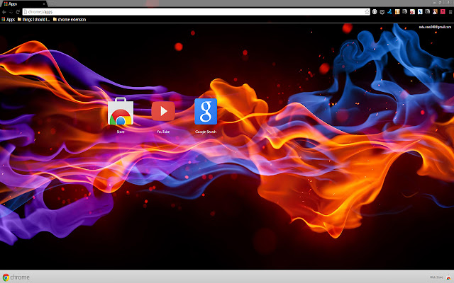 Abstract Flames chrome extension