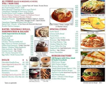 Don Giovanni's menu 