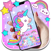 Pink Healing Unicorn Keyboard  Icon