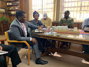 MEC for Education in Gauteng, Panyaza Lesufi, during a meeting with Monument High School in Krugersdorp on Friday. 