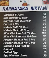 Karnataka Biryani menu 2