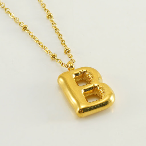 Title 2, Womens Fashion Bubble Letter Pendant Necklace....