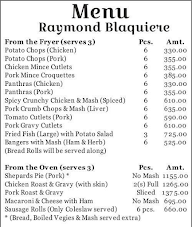 Blaquiere's menu 4