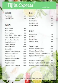 Tiffin Express menu 2