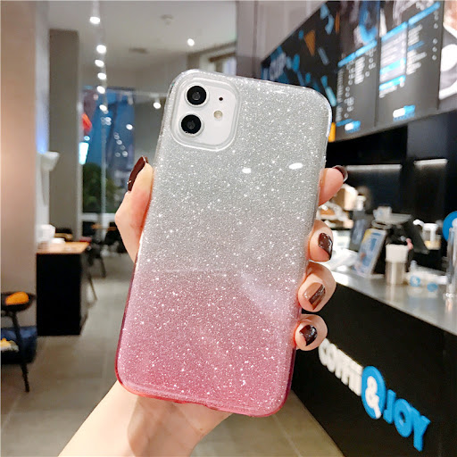 Title 3, Glitter Bling Silicone Case for iPhone Compatib...