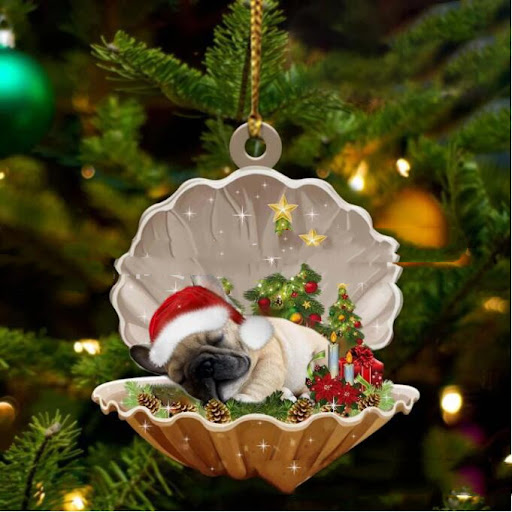 Title 2, Explosive Christmas Dog Pendant Double-sided Pa...